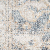 Nourison Astra Machine Washable 2'2" x 12' Grey/Blue Vintage Indoor Rug