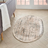 Nourison Concerto Abstract Beige Grey 3' x 5' Oval Area Rug, Easy Cleaning, Non Shedding, Bed Room, Living Room, Dining Room, Kitchen (3x5)