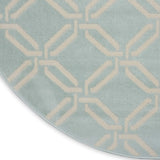 Nourison JUB17 Jubilant Retro Trellis Green Area Rug 5'XROUND, 5'3" x Round