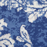 Nourison Whimsicle Damask Navy Ivory 8' x Round Area Rug, Easy Cleaning, Non Shedding, Bed Room, Living Room, Dining Room, Kitchen (8 Round)