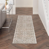 Nourison Concerto Beige 2'2" x 7'6" Area Rug Easy Clean, Non Shedding, Bed Room, Living Room, Dining Room, Kitchen (8' Runner)