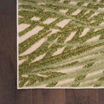 Nourison Aloha Ivory Green 2' x 6' Area Rug, Easy Clean, Non Shedding, Bed Room, Living Room, Dining Room, Kitchen (6' Runner)