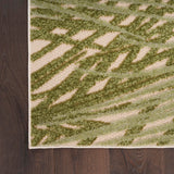 Nourison Aloha Ivory Green 2' x 6' Area Rug, Easy Clean, Non Shedding, Bed Room, Living Room, Dining Room, Kitchen (6' Runner)