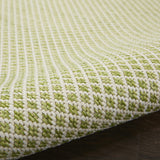 Nourison Courtyard Indoor/Outdoor Ivory Green 5 x Round Area Rug, Easy Cleaning, Non Shedding, Bed Room, Living Room, Dining Room, Backyard, Deck, Patio (5 Round)