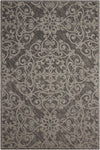 Nourison Damask Vintage Grey 5' x 7' Area -Rug, Easy -Cleaning, Non Shedding, Bed Room, Living Room, Dining Room, Kitchen (5x7)" }