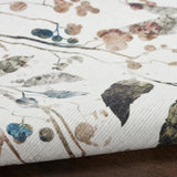 Nourison Washables Floral Ivory Multicolor 4' x 6' Area -Rug, Easy -Cleaning, Non Shedding, Bed Room, Living Room, Dining Room, Kitchen (4x6)