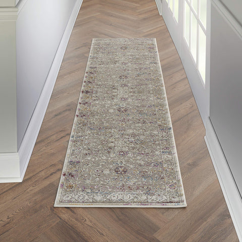 Nourison Vintage Vita Grey/Multi 2'2" x 7'6" Area Rug (8' Runner), 2'2"X7'6",