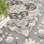 Nourison Elation Transitional Grey 5'3" x Round Area -Rug, Easy -Cleaning, Non Shedding, Bed Room, Living Room, Dining Room, Kitchen (5 Round)