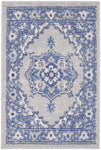 Nourison Whimsicle Traditional Grey Blue 2' x 3' Area Rug, Easy Cleaning, Non Shedding, Bed Room, Living Room, Dining Room, Kitchen (2x3)
