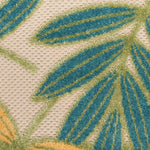 Nourison Aloha Indoor/Outdoor Green Multicolor 2' x 6' Area Rug, Easy Cleaning, Non Shedding, Bed Room, Living Room, Dining Room, Backyard, Patio, Deck (2x6)