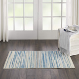 Nourison Jubilant Abstract Blue 2' x 4' Area Rug, Easy Cleaning, Non Shedding, Bed Room, Living Room, Dining Room, Kitchen (2x4)