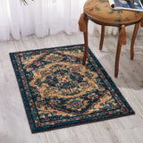 Nourison Nourison 2020 Persian Midnight 2' x 3' Area -Rug, Easy -Cleaning, Non Shedding, Bed Room, Living Room, Dining Room, Kitchen (2x3)