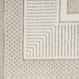 Nourison Glam Geometric Ivory 3'11" x 5'11" Area -Rug, Easy -Cleaning, Non Shedding, Bed Room, Living Room, Dining Room, Kitchen (4x6)