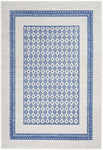 Nourison Whimsicle Geometric Ivory Blue 4' x 6' Area Rug, Easy Cleaning, Non Shedding, Bed Room, Living Room, Dining Room, Kitchen (4x6)