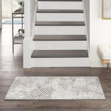 Nourison Grafix Modern Grey 2' x 4' area-rug, easy-clean, Non Shedding, Bed Room, Living Room, Dining Room, Kitchen (2x4)