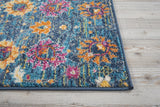 Nourison Passion Denim 1'10" x 6' Area Rug, Boho, Moroccan, Bed Room, Living Room, Dining Room, Kitchen, Easy Cleaning, Non Shedding, (6' Runner)