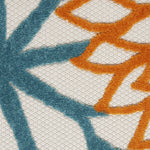 Nourison Aloha Indoor/Outdoor Floral Turquoise Multicolor 2'3" x 10' Area Rug, (10' Runner)