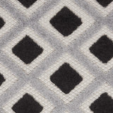 Nourison Aloha Geometric Indoor/Outdoor Black/White 4' x Round Area Rug (4'xRound)