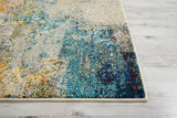 Nourison Celestial Modern Abstract Sealife 2' x 6' Area Rug, Easy Clean, Non Shedding, Bed Room, Living Room, Dining Room, Kitchen (2x6)