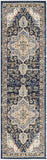 Nourison Essentials Indoor/Outdoor Navy 2'2" x 7'6" Area Rug, Non Shedding, Bed Room, Living Room, Dining Room, Backyard, Deck, Patio (2x8)