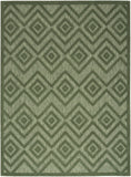 Nourison Versatile Indoor/Outdoor Green 5' x 7' Area Rug, Easy Cleaning, Non Shedding, Bed Room, Living Room, Dining Room, Backyard, Deck, Patio (5x7)