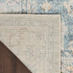Nourison Astra Machine Washable Traditional Light Blue 2'2" x 10' Area -rug, Easy -cleaning, Non Shedding, Bed Room, Living Room, Dining Room, Kitchen (2x10)