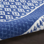 Nourison Whimsicle Geometric Navy 6' x 9' Area Rug, Easy Cleaning, Non Shedding, Bed Room, Living Room, Dining Room, Kitchen (6x9)
