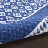 Nourison Whimsicle Geometric Navy 6' x 9' Area Rug, Easy Cleaning, Non Shedding, Bed Room, Living Room, Dining Room, Kitchen (6x9)