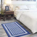 Nourison Whimsicle Geometric Navy 3' x 5' Area Rug, Easy Cleaning, Non Shedding, Bed Room, Living Room, Dining Room, Kitchen (3x5)