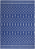 Nourison Whimsicle Moroccan Navy 4' x 6' Area Rug, Easy Cleaning, Non Shedding, Bed Room, Living Room, Dining Room, Kitchen (4x6)