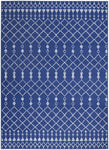 Nourison Whimsicle Moroccan Navy 6' x 9' Area Rug, Easy Cleaning, Non Shedding, Bed Room, Living Room, Dining Room, Kitchen (6x9)