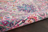 Nourison PSN20 Passion Colorful Light Grey/Pink Area Rug 3'9" X 5'9", 4' x 6'