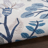 Nourison Washables Floral Ivory Multicolor 2'2" x 10' Area -rug, Easy -cleaning, Non Shedding, Bed Room, Living Room, Dining Room, Kitchen (2x10)