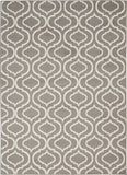 Nourison Jubilant Trellis Grey 5'3" x 7'3" Area -Rug, Easy -Cleaning, Non Shedding, Bed Room, Living Room, Dining Room, Kitchen (5x7)