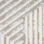 Nourison Grafix Geometric Grey 5'3" x 7'3" area-rug, easy-clean, Non Shedding, Bed Room, Living Room, Dining Room, Kitchen (5x7)