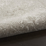 Nourison Damask Farmhouse Light Grey 2'3" x 7'6" Area -Rug, Easy -Cleaning, Non Shedding, Bed Room, Living Room, Dining Room, Kitchen (2x8)