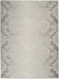 Nourison Elation Modern Ivory Grey 5'3" x 7'3" Area Rug, Easy Clean, Non Shedding, Bed Room, Living Room, Dining Room, Kitchen (5x7)