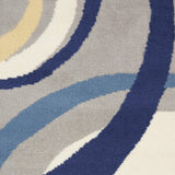 Nourison Grafix Geometric Grey 3'9" x 5'9" Area -Rug, Easy -Cleaning, Non Shedding, Bed Room, Living Room, Dining Room, Kitchen (4x6)