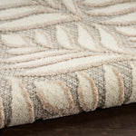 Nourison Aloha Indoor/Outdoor Ivory Grey 2'8" x 4' Area Rug, Easy Cleaning, Non Shedding, Bed Room, Living Room, Dining Room, Backyard, Deck, Patio (3x4)