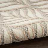 Nourison Aloha Indoor/Outdoor Ivory Grey 2'8" x 4' Area Rug, Easy Cleaning, Non Shedding, Bed Room, Living Room, Dining Room, Backyard, Deck, Patio (3x4)