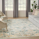Nourison Home Astra Machine Washable 7' x 9' Light Blue Area Rug