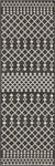 Nourison Positano Black 2' x 6' Area Rug Easy Clean, Non Shedding, Bed Room, Living Room, Dining Room, Kitchen (6' Runner)