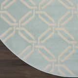 Nourison JUB17 Jubilant Retro Trellis Green Area Rug 5'XROUND, 5'3" x Round