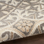 Nourison Aloha Indoor-Outdoor Ivory/Grey 3'6" x 5'6" Area Rug, Easy Cleaning, Non Shedding, Bed Room, Living Room, Dining Room, Kitchen (4x6)