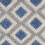 Nourison Aloha Indoor/Outdoor Blue/Grey 2'8" x 4' Area Rug, Easy Cleaning, Non Shedding, Bed Room, Living Room, Dining Room, Deck, Backyard, Patio (3x4)