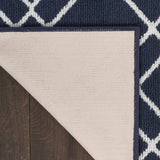 Nourison Modern Lines Contemporary Navy 2' x 6'8" Area -Rug, Easy -Cleaning, Non Shedding, Bed Room, Living Room, Dining Room, Kitchen (2x7)