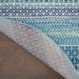 Nourison Passion Bohemian Navy Blue 5'3" x Round Area -rug, Easy -cleaning, Non Shedding, Bed Room, Living Room, Dining Room, Kitchen (5 Round)