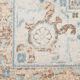 Nourison Astra Machine Washable Ivory Blue 5'3" x 7' Area Rug, Easy Clean, Non Shedding, Bed Room, Living Room, Dining Room, Kitchen (5' x 7')