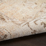 Nourison Astra Machine Washable Beige 2'2" x 4' Area Rug, Easy Clean, Non Shedding, Bed Room, Living Room, Dining Room, Kitchen (2' x 4')