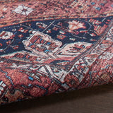 Nourison Brilliance Machine Washable Traditional Vintage Ivory/Brick 2' x 6' Area Rug, Easy Clean, Non Shedding, Bed Room, Living Room, Dining Room, Kitchen (2x6)